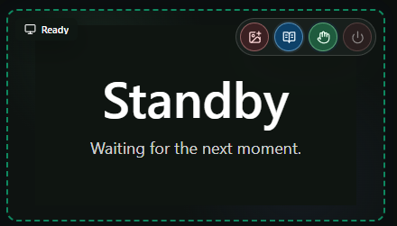 Standby activo en verde dentro de Live Output